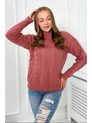 Tamsiai rožinės spalvos megztinis MGZ0033
