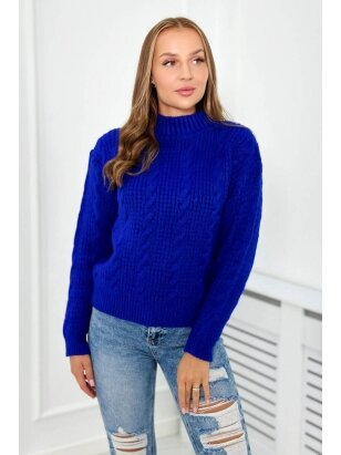 Mėlynos spalvos megztinis MGZ0033