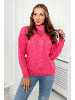 Rožinės spalvos megztinis MGZ0020