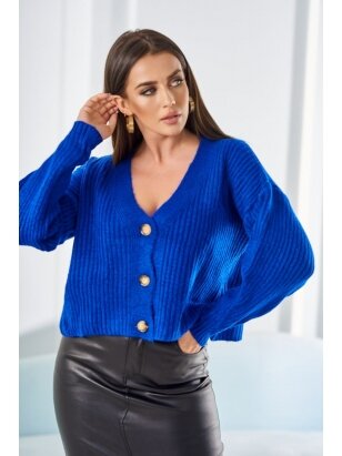 Mėlynos spalvos megztinis MGZ0019