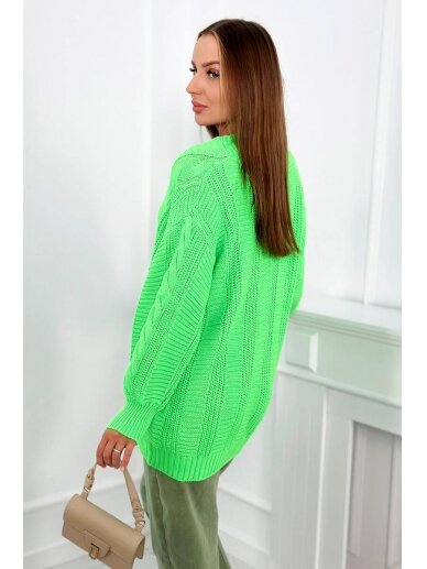 Neoninės žalios spalvos megztinis MGZ0030 3