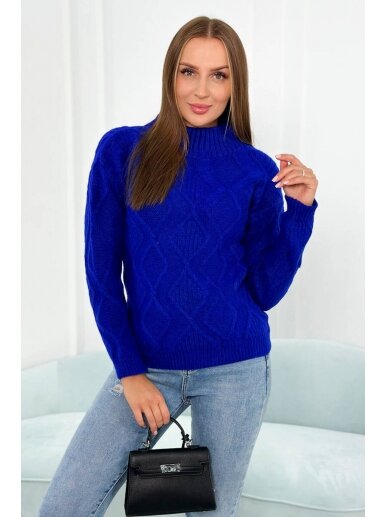 Mėlynos spalvos megztinis MGZ0018