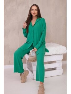 Žalios spalvos moteriškas kostiumėlis KST0010