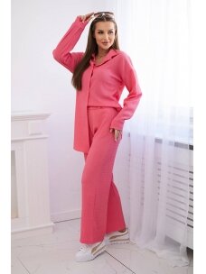 Rožinės spalvos moteriškas kostiumėlis KST0011