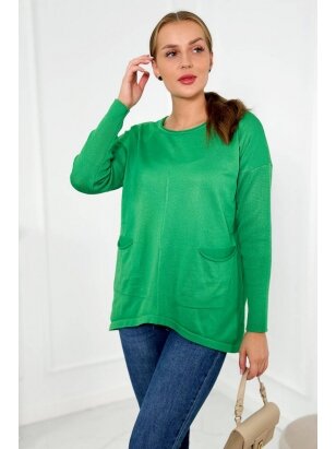 Šviesiai žalios spalvos megztinis MGZ0027