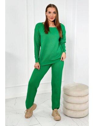Žalios spalvos moteriškas kostiumėlis MOD2458