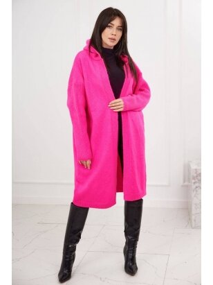 Neoninės rožinės spalvos megztinis MGZ0029