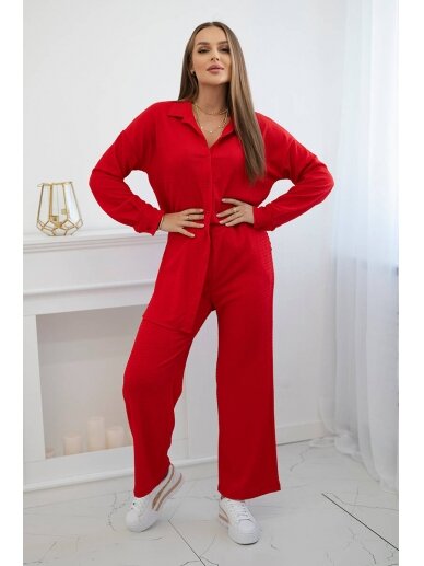 Raudonos spalvos moteriškas kostiumėlis KST0011 1