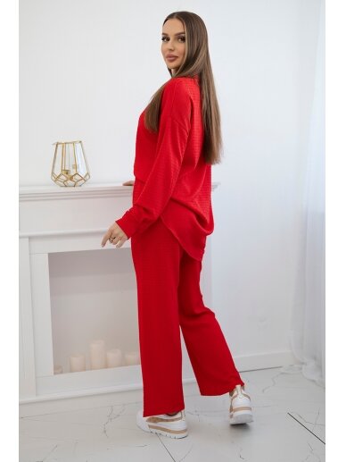 Raudonos spalvos moteriškas kostiumėlis KST0011 2