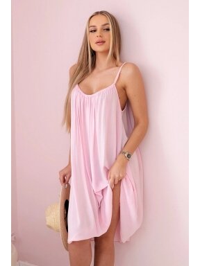 Šviesiai rožinės spalvos suknelė SKN0046