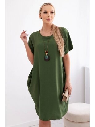 Žalios spalvos suknelė SKN0044