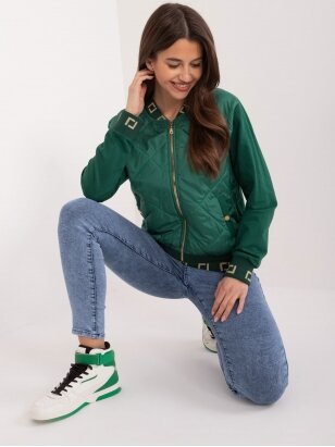 Tamsiai žalios spalvos džemperis DZM0009
