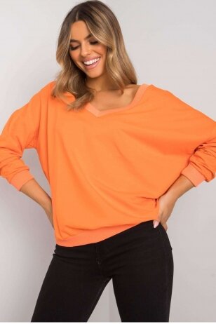 Oranžinės spalvos džemperis MOD1188