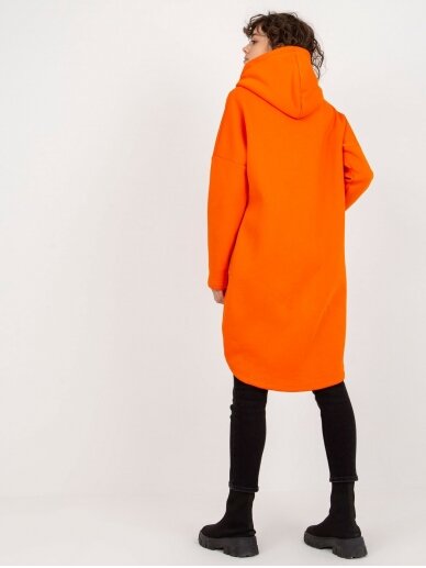 Oranžinės spalvos džemperis MOD846 2