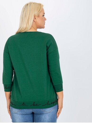 Tamsiai žalias džemperis MOD2074 2