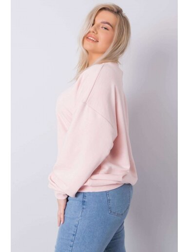 Šviesiai rožinės spalvos džemperis MOD889 2