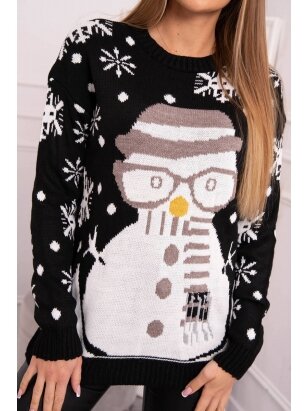 Juodas kalėdinis megztinis MOD1606
