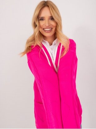 Neoninės rožinės spalvos megztinis MGZ0337