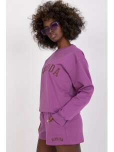 Violetinės spalvos kostiumėlis su šortais MOD1837