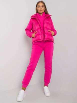 Rožinės spalvos sportinis kostiumas su liemene MOD1523