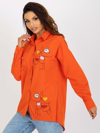 Oranžinės spalvos marškiniai MOD2290 GP