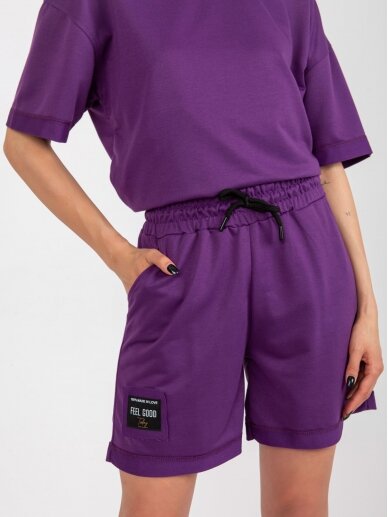 Violetinės spalvos kostiumėlis su šortais MOD2291 3