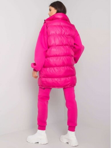 Rožinės spalvos sportinis kostiumas su liemene MOD1551 4