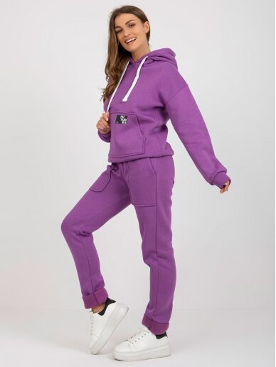 Violetinės spalvos sportinis kostiumas MOD2342 4