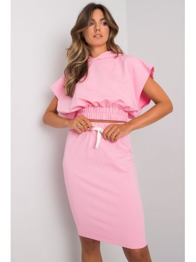 Šviesiai rožinis moteriškas kostiumėlis MOD1138 1