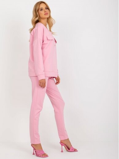 Rožinės spalvos moteriškas kostiumėlis MOD2279 2