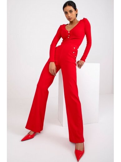 Raudonas moteriškas kostiumėlis MOD1851 2