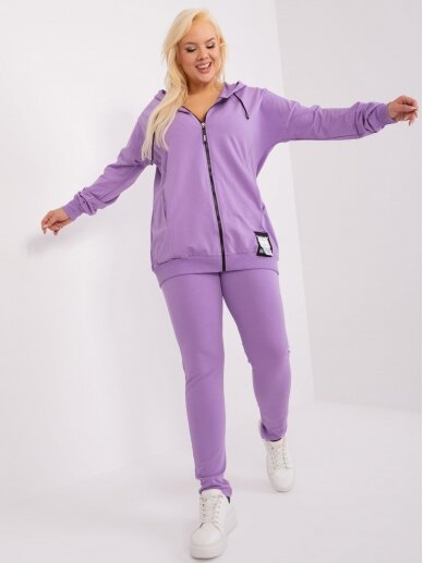 Šviesiai violetinės spalvos sportinis kostiumas KST0454 3