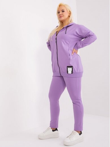Šviesiai violetinės spalvos sportinis kostiumas KST0454 4