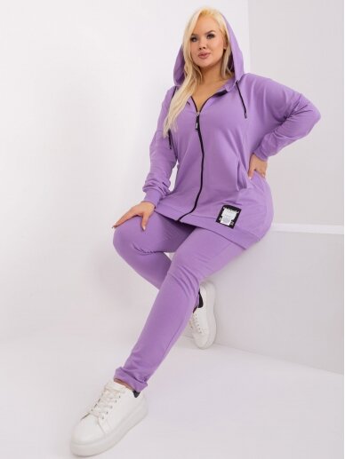 Šviesiai violetinės spalvos sportinis kostiumas KST0454
