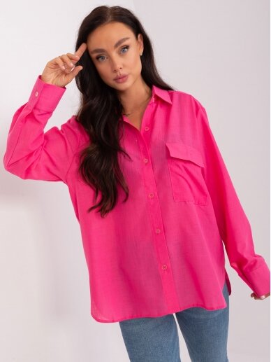 Rožinės spalvos marškiniai MOD2370