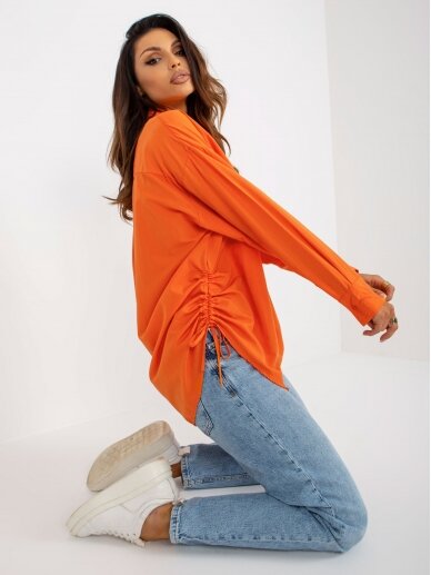 Oranžinės spalvos marškiniai MOD2185 4
