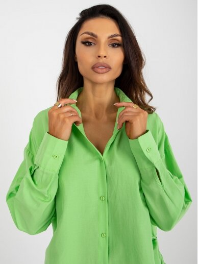 Šviesiai žalios spalvos marškiniai MOD2185 2