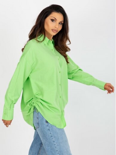 Šviesiai žalios spalvos marškiniai MOD2185 3
