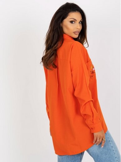 Oranžinės spalvos marškiniai MOD2290 4