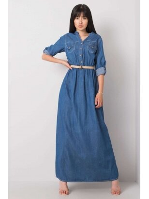 Mėlyna džinsinė suknelė MOD1075