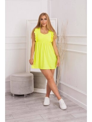 Neoninė geltona suknelė MOD709