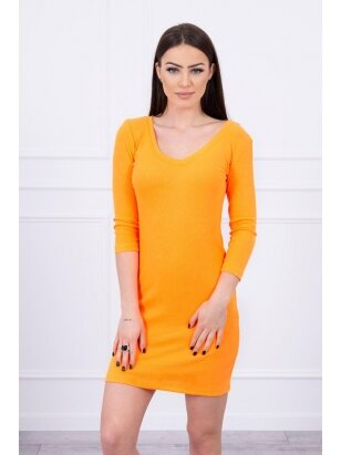 Neoninė oranžinė suknelė MOD060