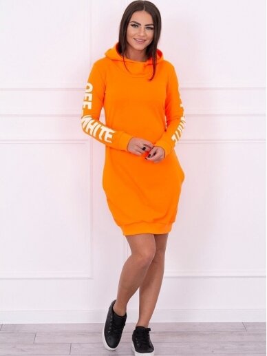 Neoninė oranžinė suknelė MOD025 GP