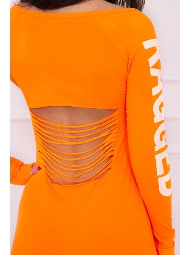 Neoninė oranžinė suknelė MOD087 3