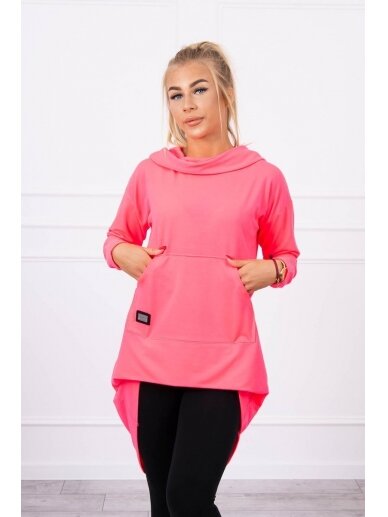 Neoninės rožinės spalvos marškinėliai MOD755