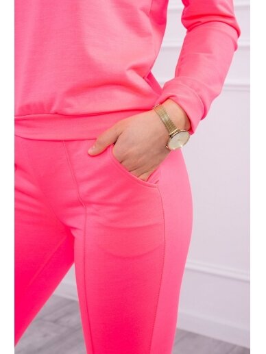 Neoninės rožinės spalvos sportinis kostiumas MOD711 3