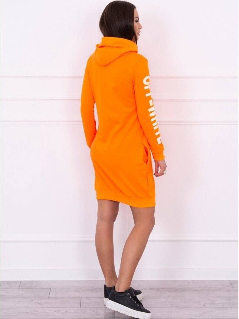 Neoninė oranžinė suknelė MOD025 GP 1 Neoninė oranžinė suknelė MOD025 GP 1
