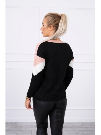 Nude ir juodos spalvos megztinis MOD499 1