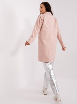 Šviesiai rožinės spalvos paltas MOD2414