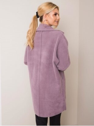 Violetinės spalvos alpakos paltukas MOD1316